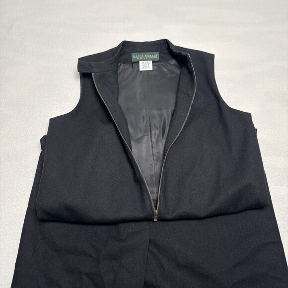 Harve Benard Vintage 98% Wool Black Sleeveless Knee Length Career Dress Size 6 - Picture 5 of 9